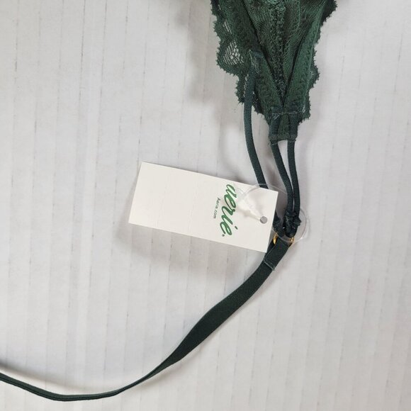 2 Aeries Women Green Floral Lace & Ribbed Bralettes Size Large - Picture 11 of 16